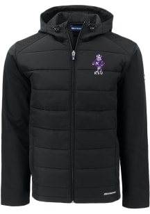 Cutter and Buck K-State Wildcats Mens Black Evoke Hood Vault Big and Tall Lined Jacket