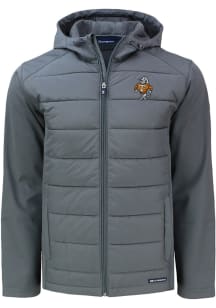 Cutter and Buck Tennessee Volunteers Mens Grey Evoke Hood Vault Big and Tall Lined Jacket