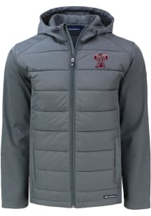 Cutter and Buck Texas A&amp;M Aggies Mens Grey Evoke Hood Vault Big and Tall Lined Jacket