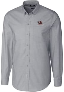 Cutter and Buck South Carolina Gamecocks Mens Charcoal Stretch Oxford Vault Big and Tall Dress S..