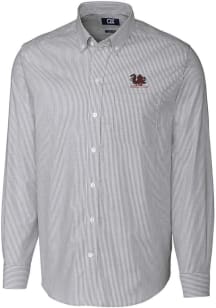 Cutter and Buck South Carolina Gamecocks Mens Charcoal Stretch Oxford Vault Big and Tall Dress S..