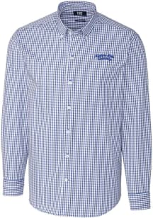 Cutter and Buck Montana State Bobcats Mens Blue Easy Care Stretch Vault Big and Tall Dress Shirt