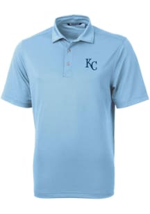 Cutter and Buck Kansas City Royals Mens Blue Virtue Eco Pique Short Sleeve Polo