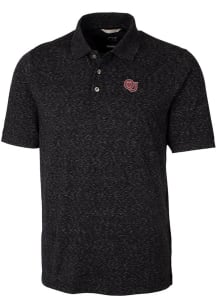 Cutter and Buck Oklahoma Sooners Mens Black Space Dye Vault Big and Tall Polos Shirt