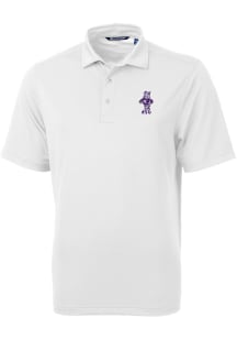 Cutter and Buck K-State Wildcats White Virtue Eco Pique Vault Big and Tall Polo