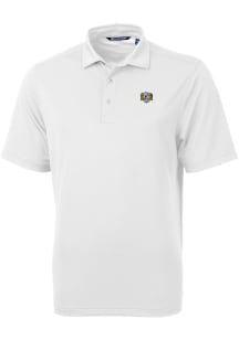 Cutter and Buck North Carolina Tar Heels White Virtue Eco Pique Vault Big and Tall Polo
