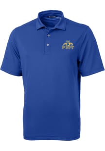 Cutter and Buck Pitt Panthers Blue Virtue Eco Pique Vault Big and Tall Polo
