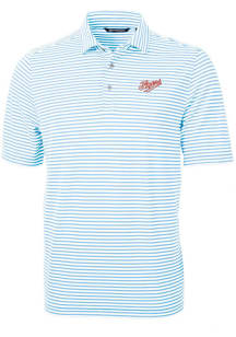 Cutter and Buck Dayton Flyers Light Blue Virtue Eco Pique Vault Big and Tall Polo