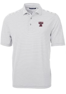 Cutter and Buck Texas A&amp;M Aggies Grey Virtue Eco Pique Vault Big and Tall Polo