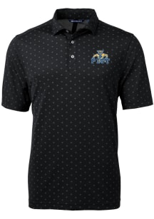 Cutter and Buck Pitt Panthers Mens Black Virtue Eco Pique Vault Big and Tall Polos Shirt