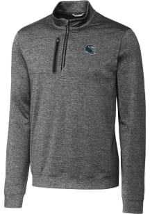 Cutter and Buck Philadelphia Eagles Mens Charcoal Helmet Stealth Big and Tall 1/4 Zip Pullover
