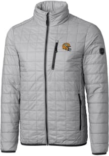 Cutter and Buck Green Bay Packers Mens Grey Rainier PrimaLoft Big and Tall Lined Jacket