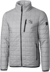 Cutter and Buck Miami Dolphins Mens Grey Helmet Rainier PrimaLoft Big and Tall Lined Jacket