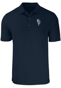 Cutter and Buck Kansas City Royals Big and Tall Navy Blue City Connect Forge Big and Tall Golf S..
