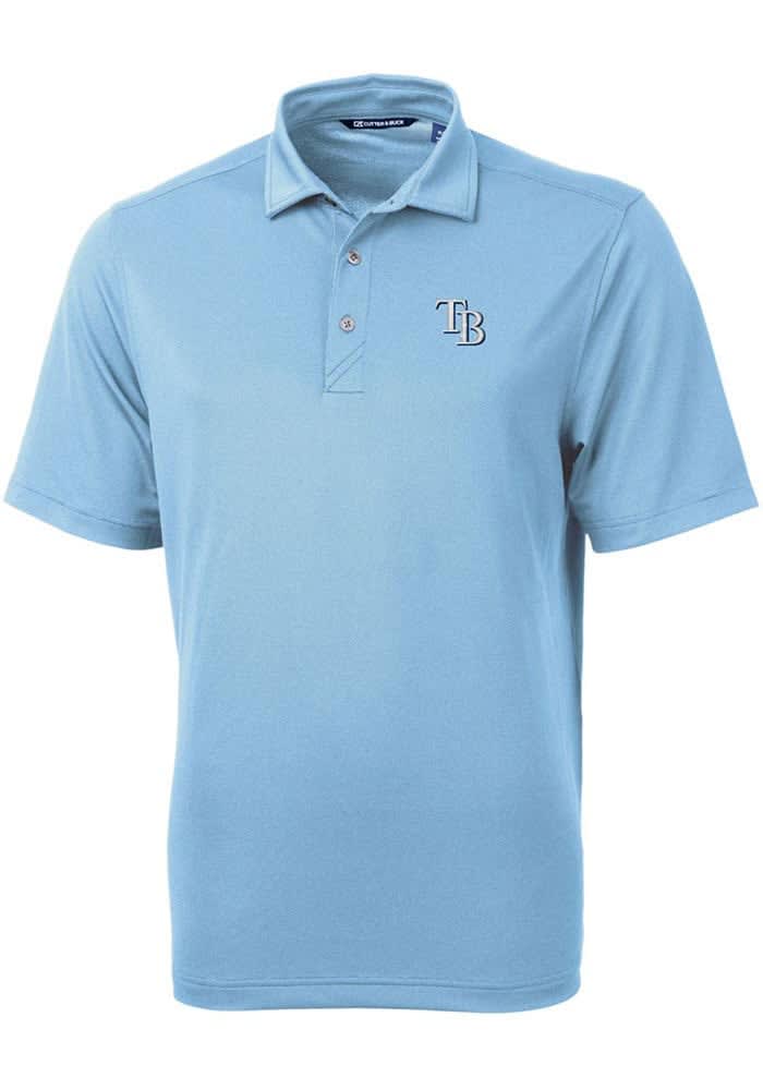 Tampa Bay Rays Cutter & Buck Prospect Textured Stretch Polo - Light Blue