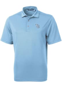 Cutter and Buck Tampa Bay Rays Mens Blue Virtue Eco Pique Short Sleeve Polo
