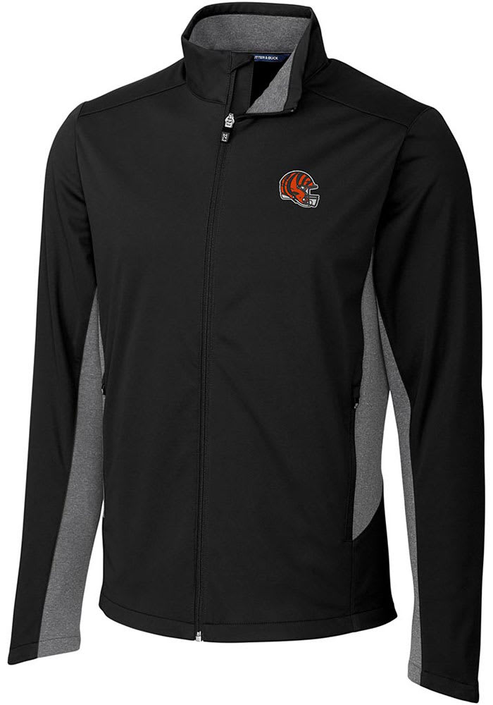 Cutter and Buck Cincinnati Bengals Mens Black Helmet Navigate Big Tall Light Weight Jacket