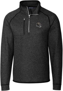 Cutter and Buck Baltimore Ravens Mens Charcoal Mainsail Big and Tall 1/4 Zip Pullover