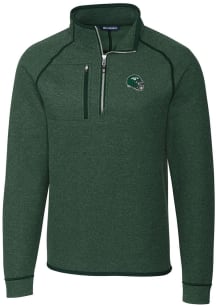 Cutter and Buck New York Jets Mens Green Mainsail Big and Tall 1/4 Zip Pullover