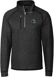 Cutter and Buck Philadelphia Eagles Mens Charcoal Helmet Mainsail Big and Tall 1/4 Zip Pullover