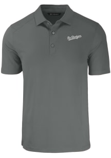 Cutter and Buck Los Angeles Dodgers Big and Tall Grey City Connect Forge Big and Tall Golf Shirt