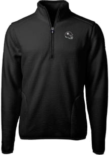 Cutter and Buck Pittsburgh Steelers Mens Black Cascade Sherpa Big and Tall 1/4 Zip Pullover