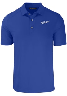 Cutter and Buck Los Angeles Dodgers Big and Tall Blue City Connect Forge Big and Tall Golf Shirt