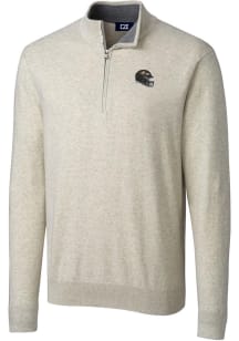 Cutter and Buck Baltimore Ravens Mens Oatmeal Lakemont Big and Tall 1/4 Zip Pullover