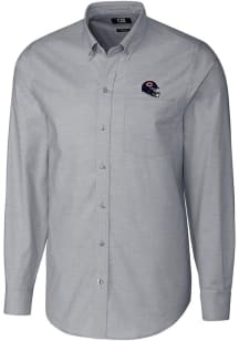 Cutter and Buck Chicago Bears Mens Charcoal Helmet Stretch Oxford Big and Tall Dress Shirt