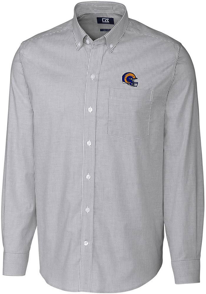 rams dress shirt Men's NFL x Darius Rucker Collection by Fanatics Black Los Angeles Rams Convertible Twill Long Sleeve