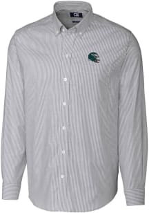 Cutter and Buck Philadelphia Eagles Mens Charcoal Helmet Stretch Oxford Stripe Big and Tall Dres..