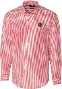 Cutter and Buck Atlanta Falcons Mens Red Helmet Easy Care Stretch Big and Tall Dress Shirt