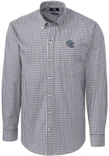 Cutter and Buck Detroit Lions Mens Charcoal Helmet Easy Care Stretch Big and Tall Dress Shirt
