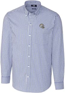 Cutter and Buck Los Angeles Chargers Mens Blue Easy Care Stretch Big and Tall Dress Shirt