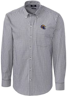 Cutter and Buck Los Angeles Rams Mens Charcoal Easy Care Stretch Big and Tall Dress Shirt