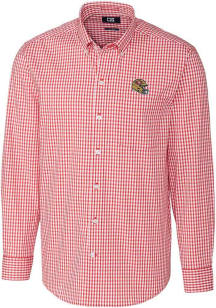 Cutter and Buck San Francisco 49ers Mens Red Helmet Easy Care Stretch Big and Tall Dress Shirt