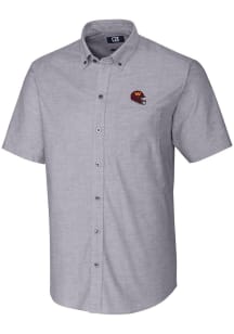 Cutter and Buck Washington Commanders Mens Charcoal Stretch Oxford Big and Tall T-Shirt