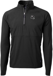 Cutter and Buck Pittsburgh Steelers Mens Black Adapt Eco Long Sleeve 1/4 Zip Pullover