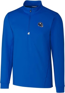 Cutter and Buck New York Giants Mens Blue Traverse Long Sleeve 1/4 Zip Pullover