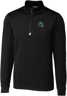 Cutter and Buck New York Jets Mens Black Traverse Long Sleeve 1/4 Zip Pullover