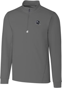 Cutter and Buck Seattle Seahawks Mens Grey Traverse Long Sleeve 1/4 Zip Pullover