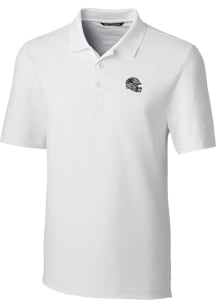 Cutter and Buck Carolina Panthers Mens White Helmet Forge Short Sleeve Polo