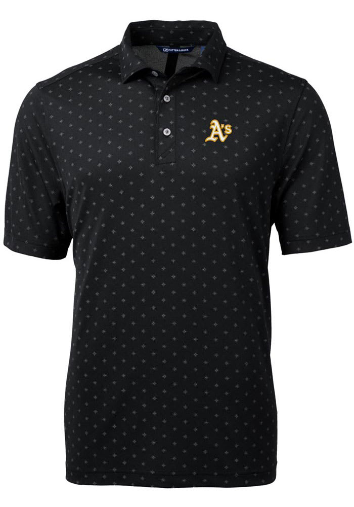 Cutter & Buck Oakland Athletics Heathered Green Forge Stretch Polo