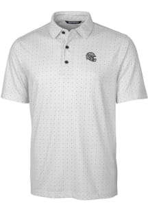 Cutter and Buck Las Vegas Raiders Mens Charcoal Pike Short Sleeve Polo