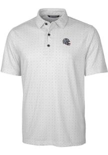 Cutter and Buck New England Patriots Mens Charcoal Pike Short Sleeve Polo
