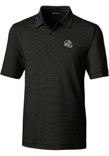 Cutter and Buck Carolina Panthers Mens Black Forge Short Sleeve Polo