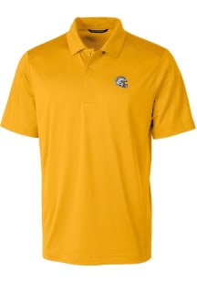 Cutter and Buck Los Angeles Chargers Mens Gold Helmet Prospect Short Sleeve Polo
