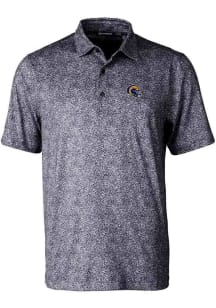 Cutter and Buck Los Angeles Rams Mens Black Helmet Pike Constellation Short Sleeve Polo