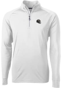 Cutter and Buck Baltimore Ravens Mens White Helmet Adapt Eco Knit Long Sleeve 1/4 Zip Pullover