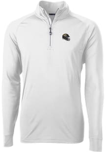 Cutter and Buck Jacksonville Jaguars Mens White Adapt Eco Long Sleeve 1/4 Zip Pullover
